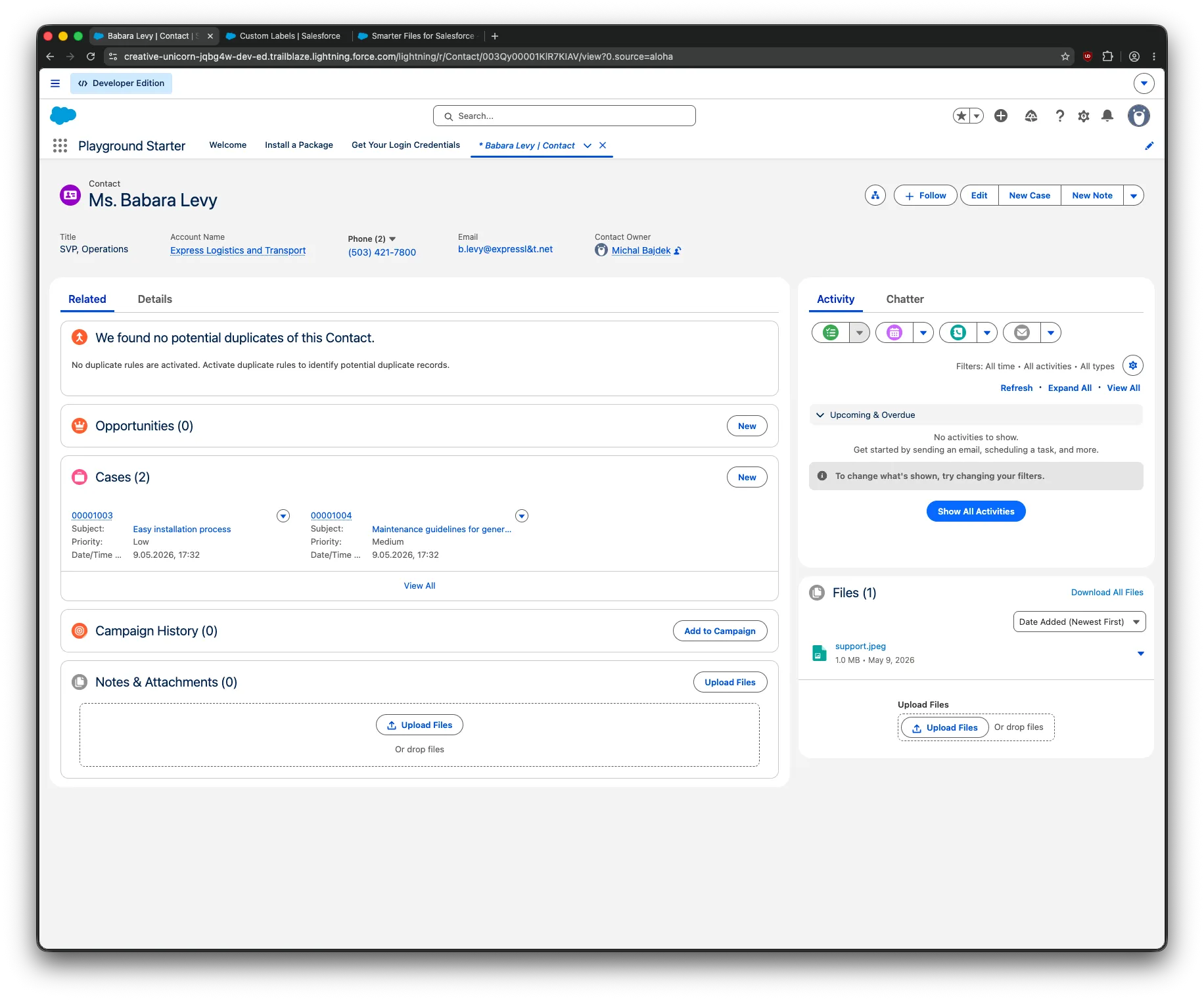 Editing the Card Title property in App Builder to override the component header