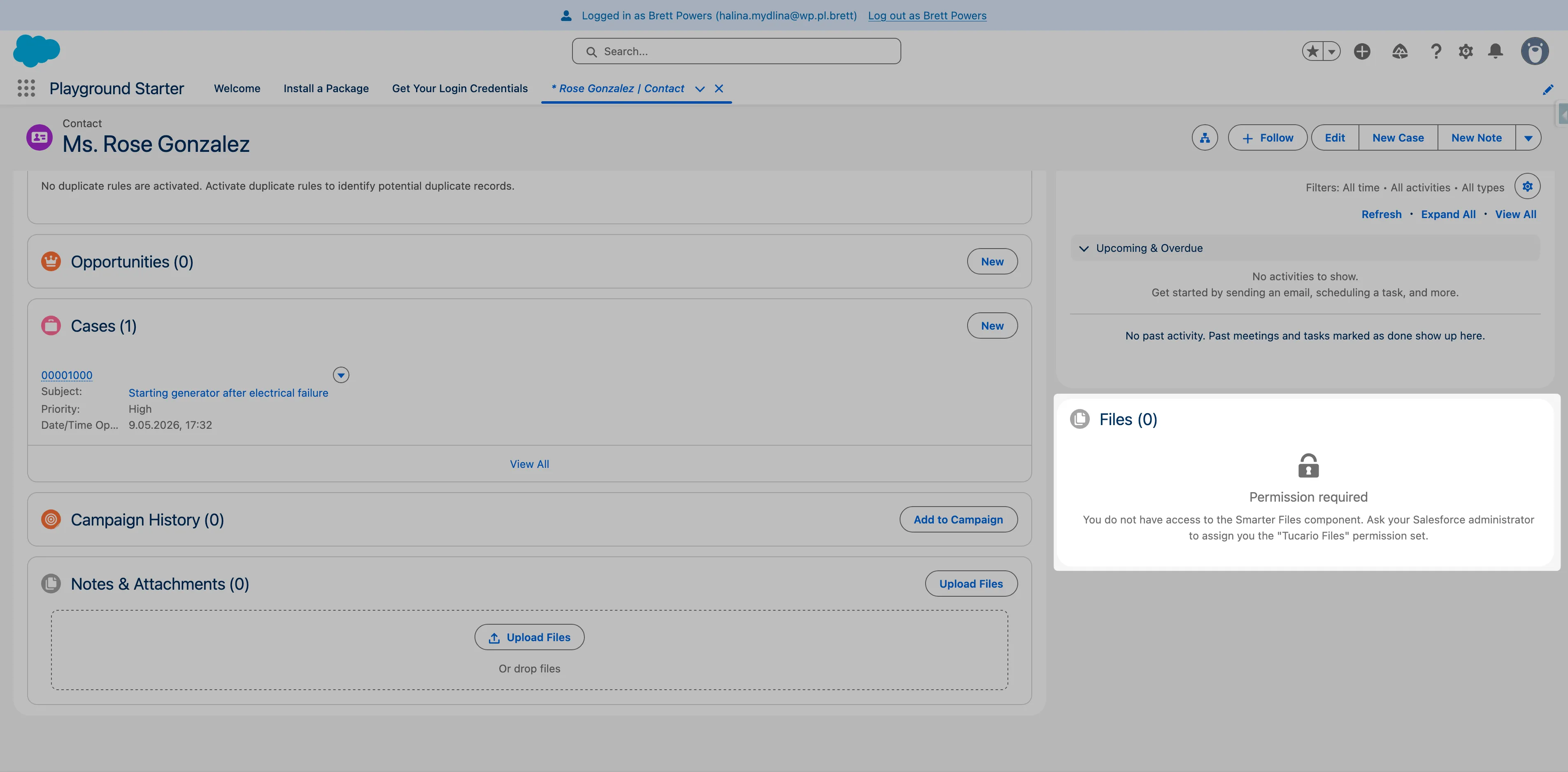 Smarter Files empty state with upload prompt