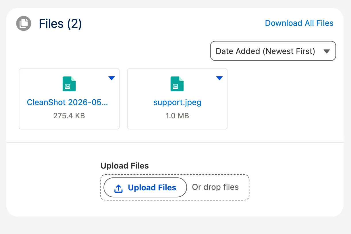 Smarter Files tile view showing files as a responsive grid of cards
